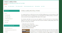 Desktop Screenshot of cablelabelsusa.com